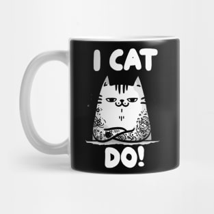 I cat do Cool Tattoo Cat (Back Print) Mug